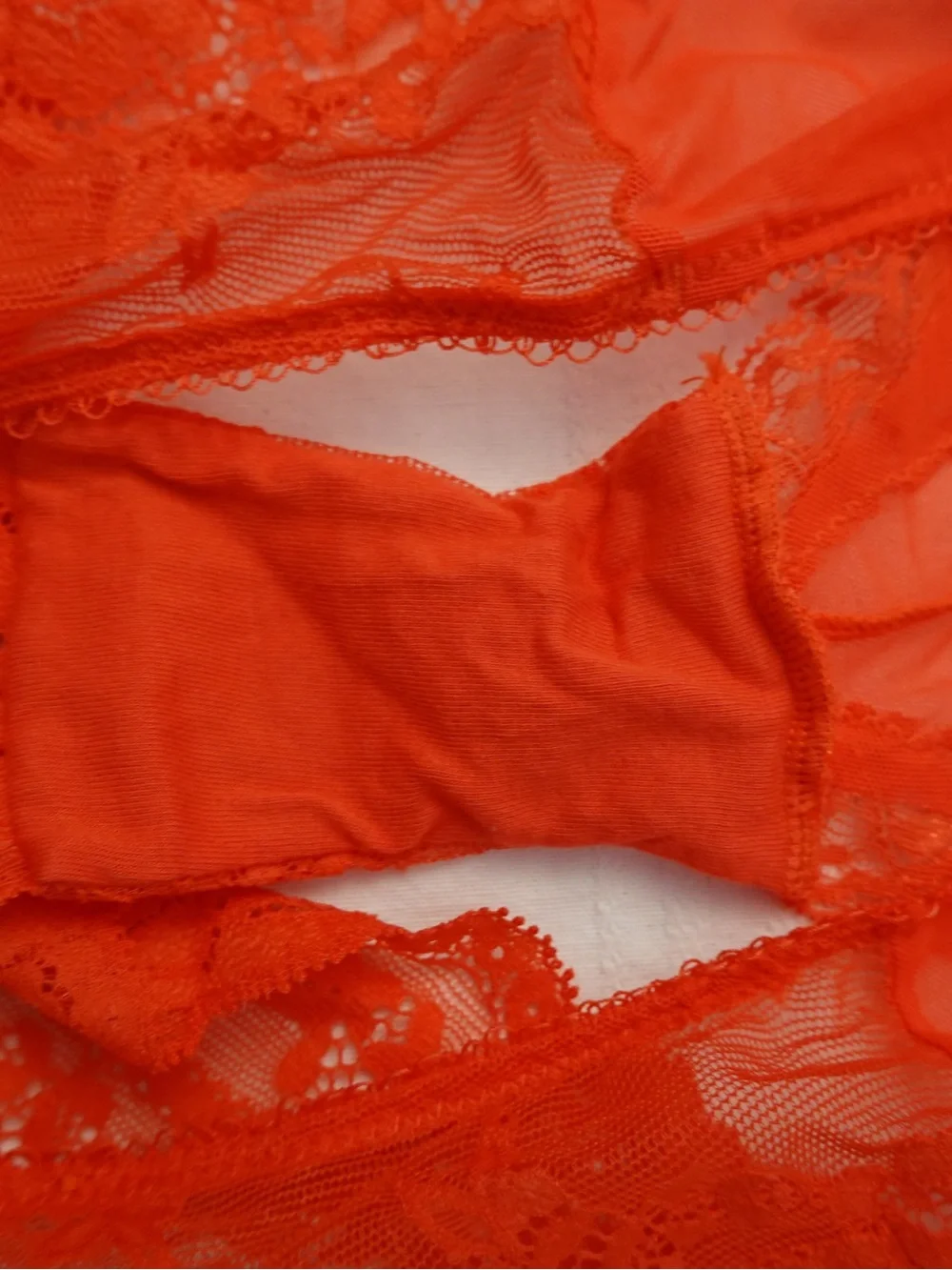 H&M Red Lace Push-Up Bra and Matching Brief Set